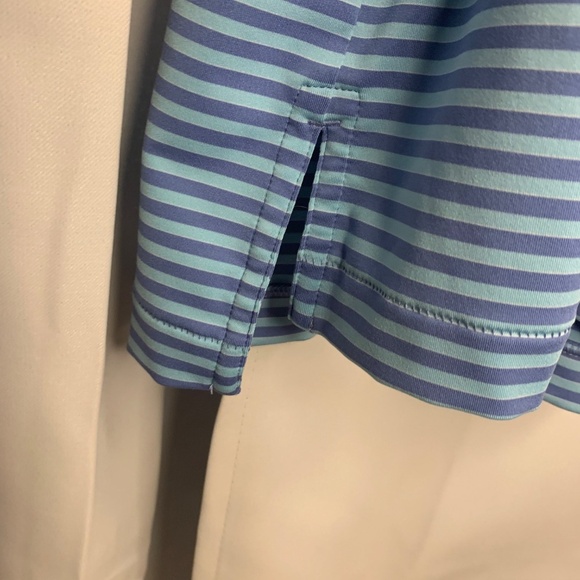 Peter Millar Summer Comfort Polo, Blue Stripes, XL - Picture 2 of 7